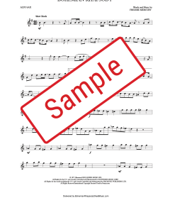 Bohemian Rhapsody Alto Sax Sheet Music