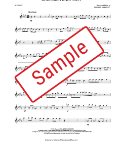 Bohemian Rhapsody Alto Sax Sheet Music in Ab