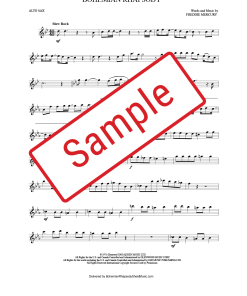 Bohemian Rhapsody Alto Sax Sheet Music in Bb