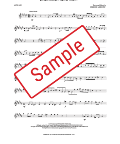 Bohemian Rhapsody Alto Sax Sheet Music in F#