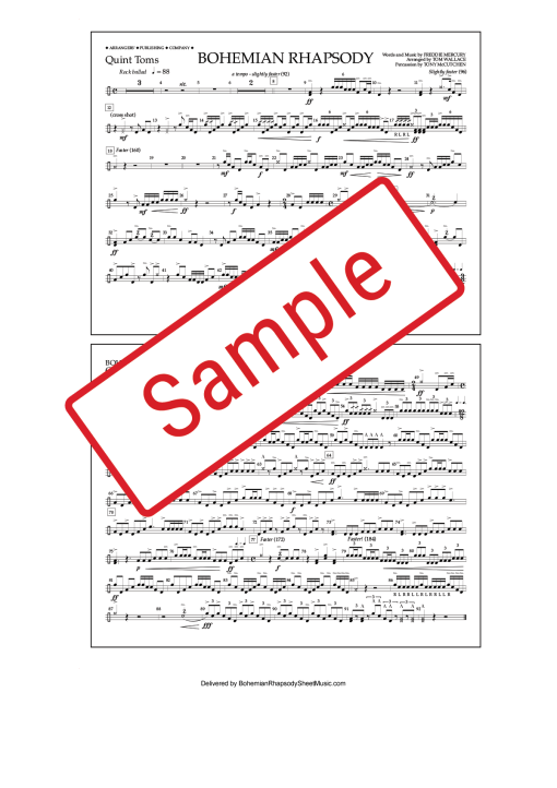 Bohemian Rhapsody Marching Band Sheet Music