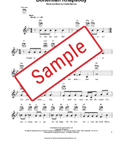 Bohemian Rhapsody Ukulele Sheet Music